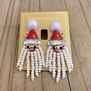 SANTA CHRISTMAS PEARL CHARTER CLUB EARRINGS
